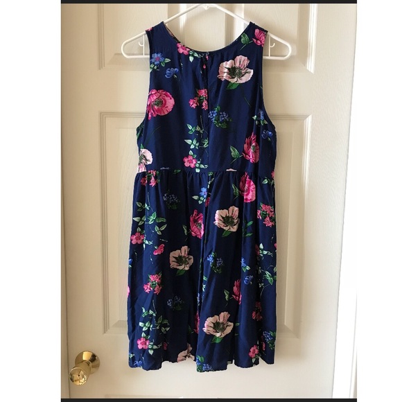 Navy Floral Dress - Picture 2 of 2
